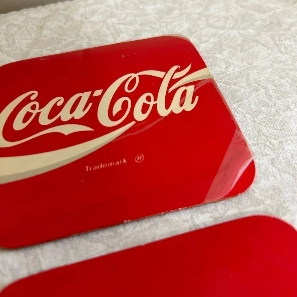 Vintage Coca-Cola Coke Kitchen Drink Coasters 4 piece set Collectible